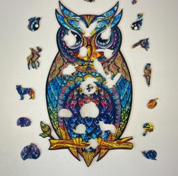 Wooden Jigsaw Puzzle, Charming Owl - Unidragon.
