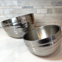 Vollrath Stainless Angled Bowl, Dbl Insulated Wall, Beehive  Ribbed With Angled Profile