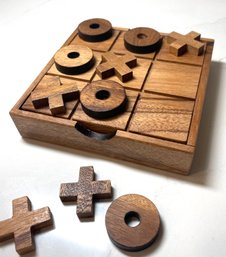Wood Tic Tac Toe Game In Box, Wood Xs AndOs Traditional Unique Gift For Kids,  Classic Family Fun