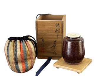 Mori Tozan Bizen Style Tea Caddy From Japan