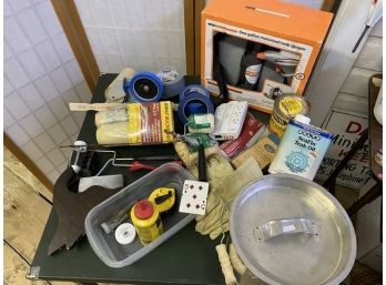 Garage Box Lot, Paint Supplies And More
