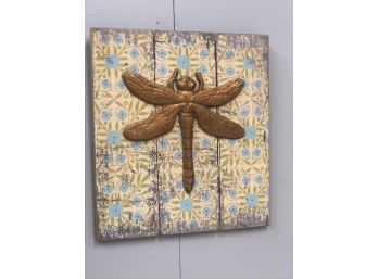 Dragonfly Paneled Wood Art