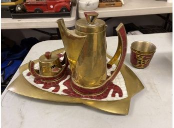 Brass And Mosaic Hand Wrought Salvador #408 & #421 Cup (5 Piece)