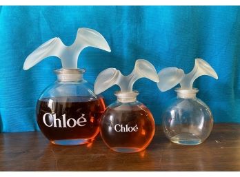 Three Large Chloe Factice Bottles