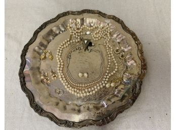 1969 Ohio State Horse Champion Tray, 5 Vintage Necklaces, A Ring, And Earrings