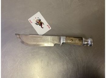 Mexican Knife With Bone Inlaid Handle
