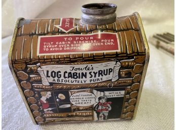 Towles’s Log Cabin Syrup Tin, No Lid