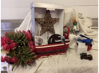 Small Assortment Of Christmas Decor And Floral
