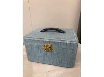 Vintage Blue Vanity Suitcase