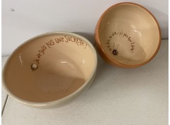 2 Ceramic French Bowls