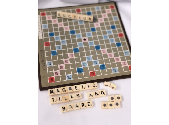 Vintage Travel Scrabble With Magnetic Board And Letters