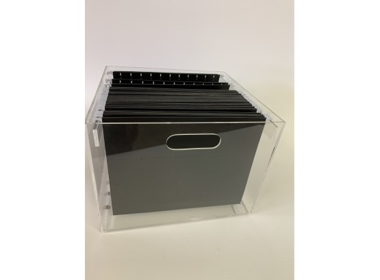 Acrylic Hanging File Box From The Container Store