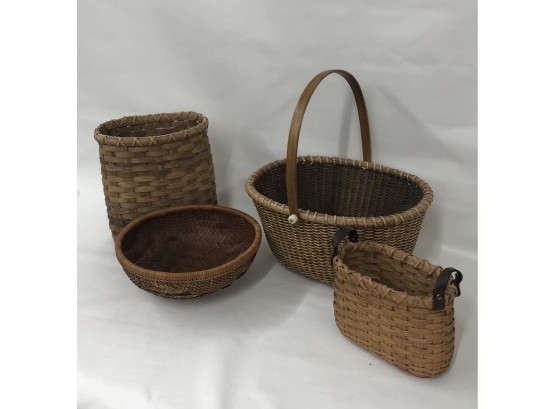 Vintage Baskets , Set Of 5- Amazing Textures