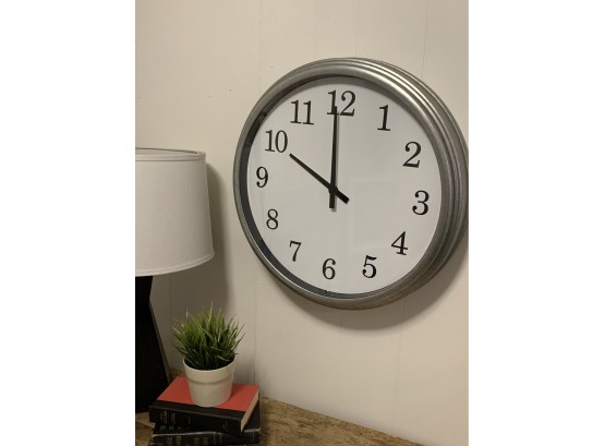 21 Inch Galvanized Round Oversized Wall Clock