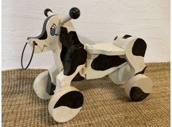 Hand Crafted Scooter Cow For Toddler