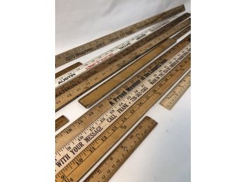 Measure It Up-  Vintage Yardsticks And Rulers