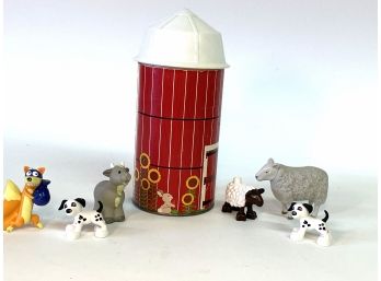 Fisher Price Vintage Silo And Little Friends.