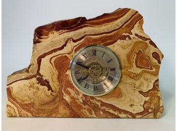 Vintage Clock Granite Stone Slab Approx. 12 X7 Inches