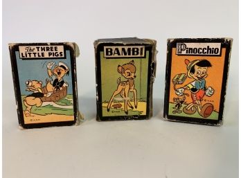 Three Vintage 1946-1951 Mini Card Games By Russell Mfg. Co.
