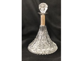 Fabulous Vintage Crystal/glass Silver Spout Decanter