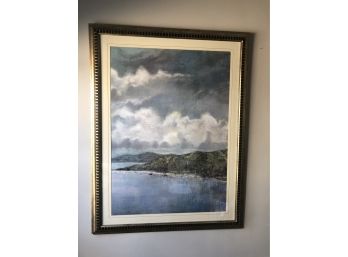 Terrific Contemporary Landscape Art.  Professionally Matted And Framed.