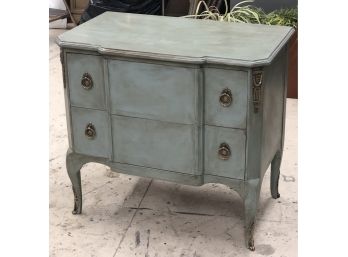 Charming Antique 2 Drawer Chest With Amazing Brass Hardware/ Details