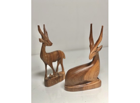 Beautifully Hand-carved Wood Critters, A Pair