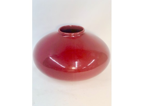 Scheurich Mid Century Modern Vase Oxblood Red