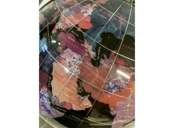 Beautiful Colorful Globe Approximately 13.5 X 9.5 Inches