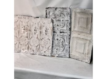 Vintage Architectural Metal Pieces.  Great Texture, Pattern And Chippy Paint