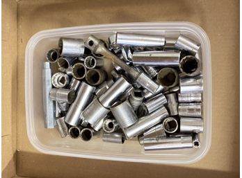 Tray Of Misc. Sockets, Mostly Craftsman