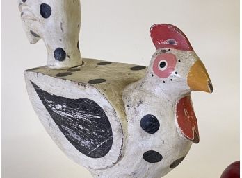 Wooden Folk Art Style Chicken