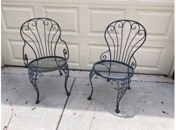Two Nice Wrought Iron Porch Chairs