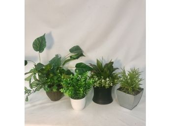 Set Of 4 Faux Plants/Succulents