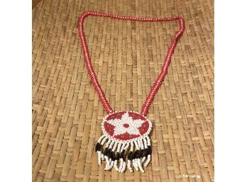 Native American Style Necklace With Star Flower