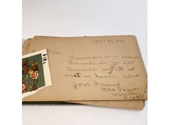 Antique Autograph Book From 1903