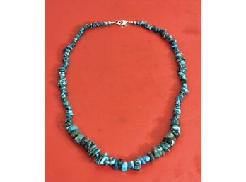 Turquoise Necklace Sterling Clasp #3