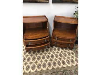 Charming Vintage 2 Tiered Night Stands
