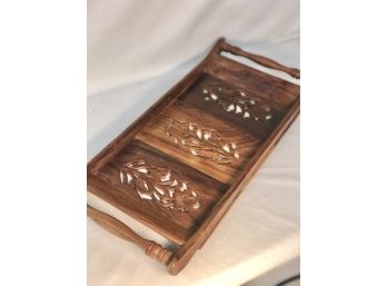 Vintage Ornately Carved Teak Tray