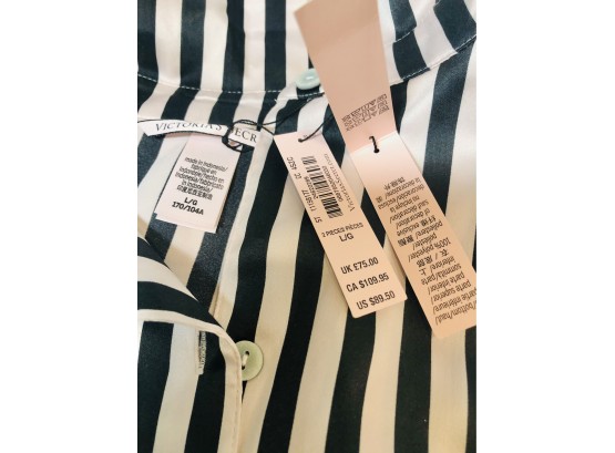 New With Tags. Victoria Secrets Striped Pajamas.  Size Large
