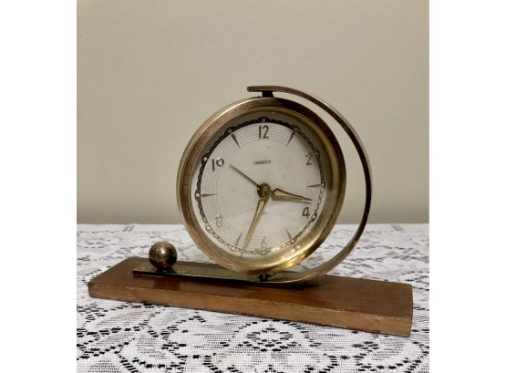 Vintage German ORBROS Alarm Clock, Mounted