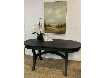 Fabulous Gray Oval Desk / Table