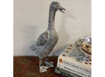 Tall Handsome Metal Duck