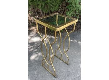 Rustic Gold Geometric Drink Table