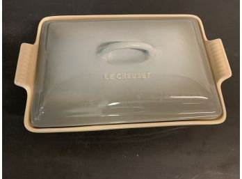 Le Crueset Heritage Stoneware Rectangular Covered Casserole In French Grey
