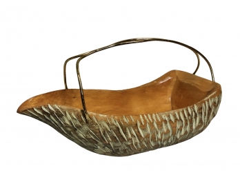 Mid Century Modern Macabo Cusano  Carved Bowl