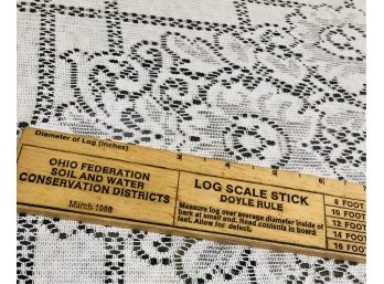 Vintage Tree Scale Stick, Doyle Rule. Issued By Ohio Federation Soil And Water Conservation Districts