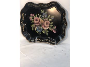 Vintage NASH Hand Painted Tole Tray