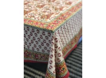 Brightly Colored Paisley Tablecloth