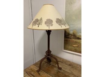 Beautiful Iron Table Lamp With Tree Shade